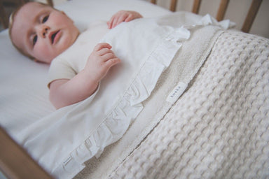 Koeka Teddy Cot Blanket Oslo - Natural/Pebble  - Hola BB