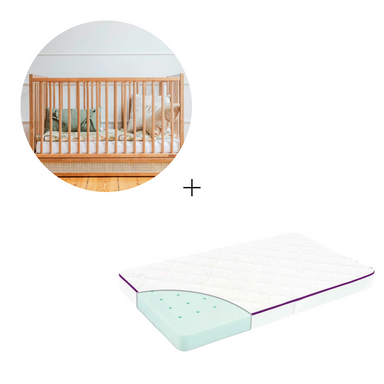 Woodies **Bundle Save 5%** Boho cot + Mattress  - Hola BB