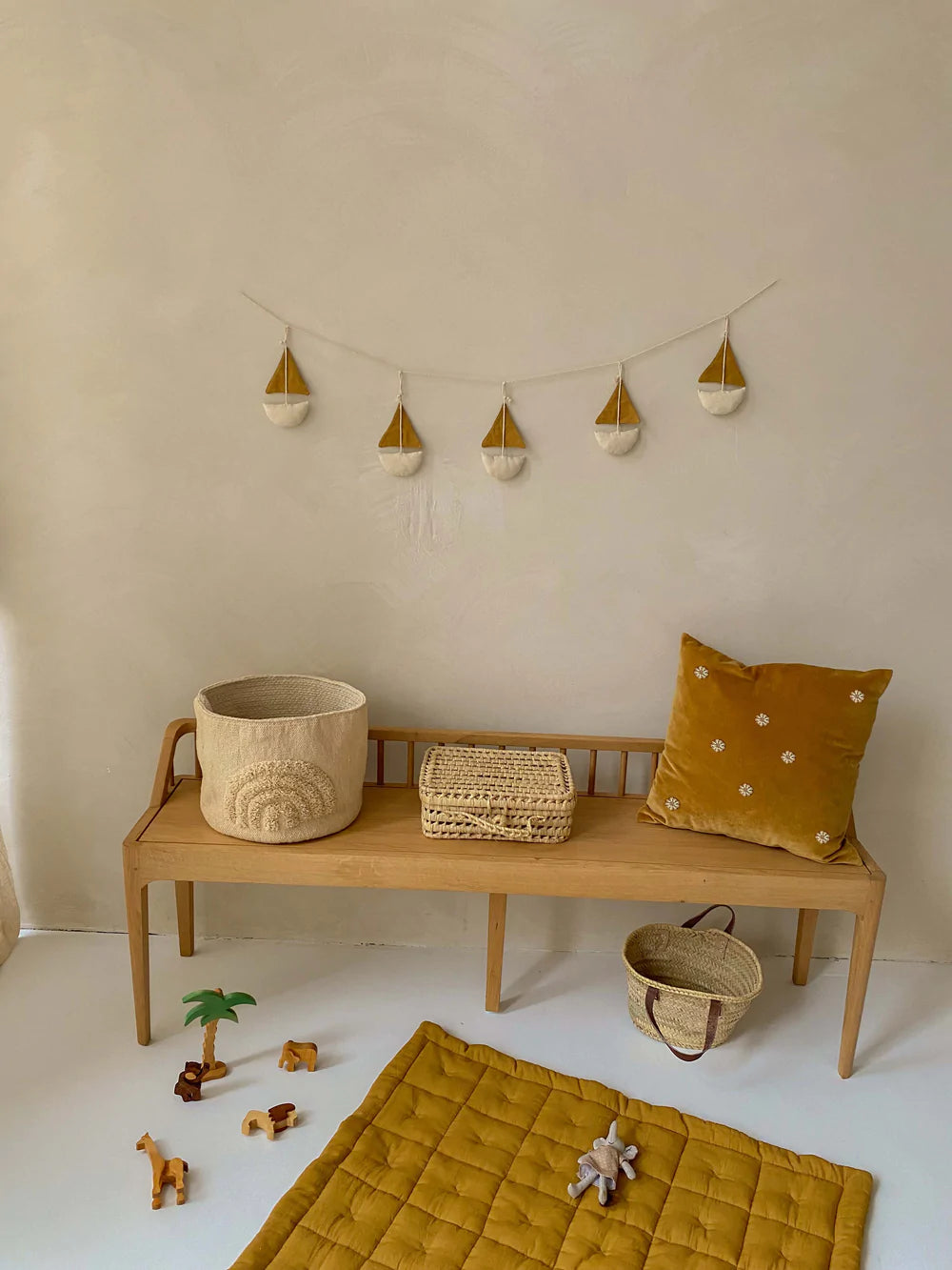 À la Quilted Play Mat - Mustard  - Hola BB