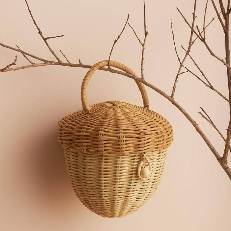 Olli Ella Rattan Acorn Bag  - Hola BB