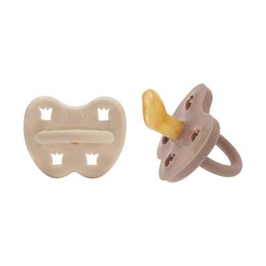 Hevea pacifier 2-pack 3-36 months Orthodontic - Sandy Nude/Tan Beige  - Hola BB
