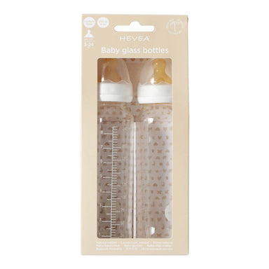 Hevea Baby glass bottle 240ml/8oz 2pack  - Hola BB