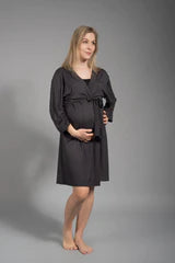 Minu Minu Mamma Robe - Charcoal  - Hola BB